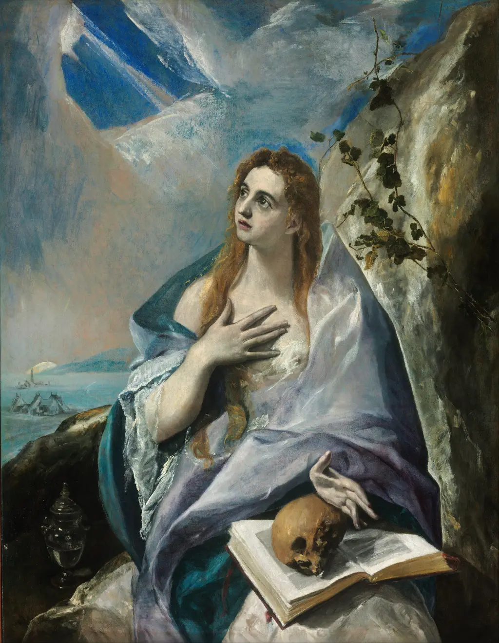 Penitent Magdalene in Detail El Greco